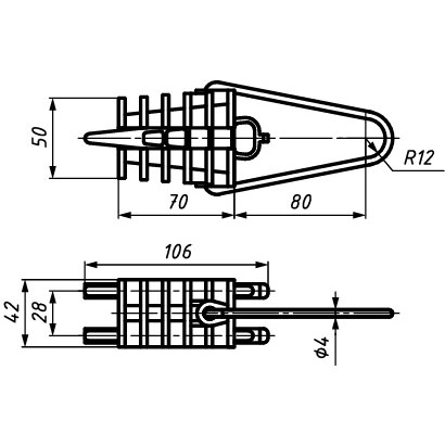 Зажим анкерный для проводов ввода (DN 126)